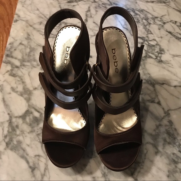 Bebe Open toe Platform Heels - Picture 2 of 3